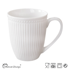 Stripe and Dots Embossed Ceramic Mug